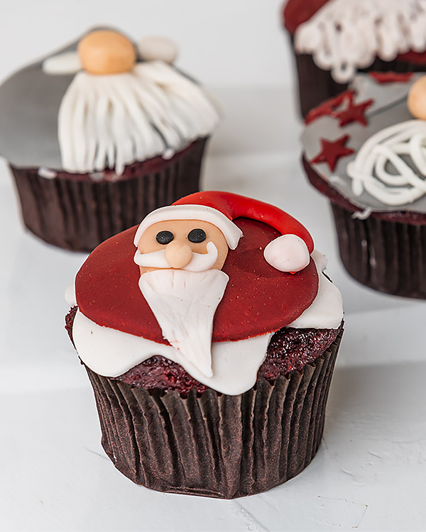Red and Grey Christmas Cupcakes  by NJD view 4