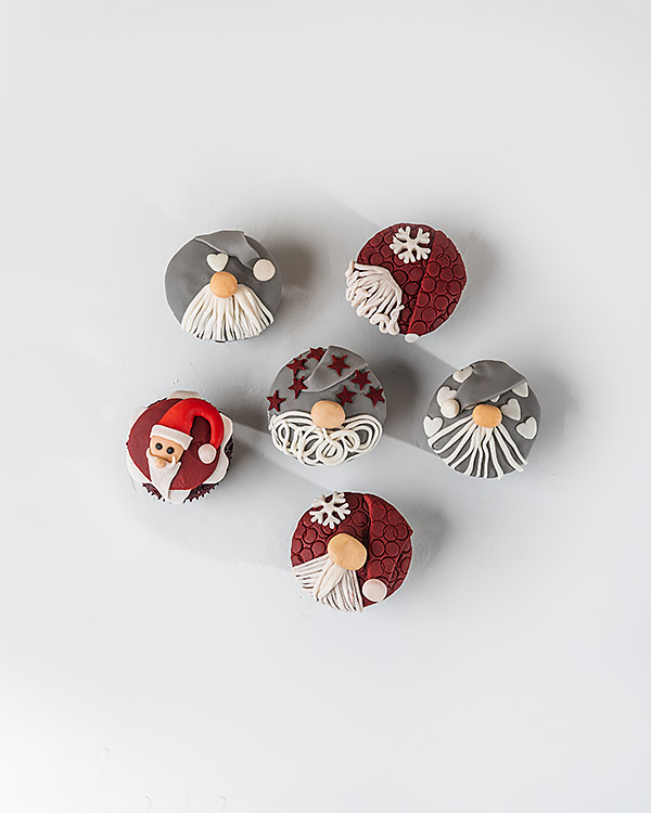 Red and Grey Christmas Cupcakes  by NJD view 5
