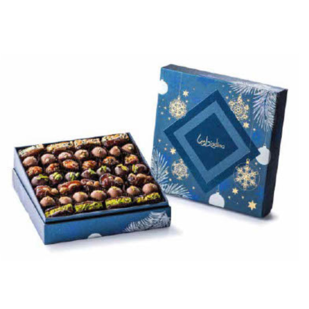 Christmas blue box view 1
