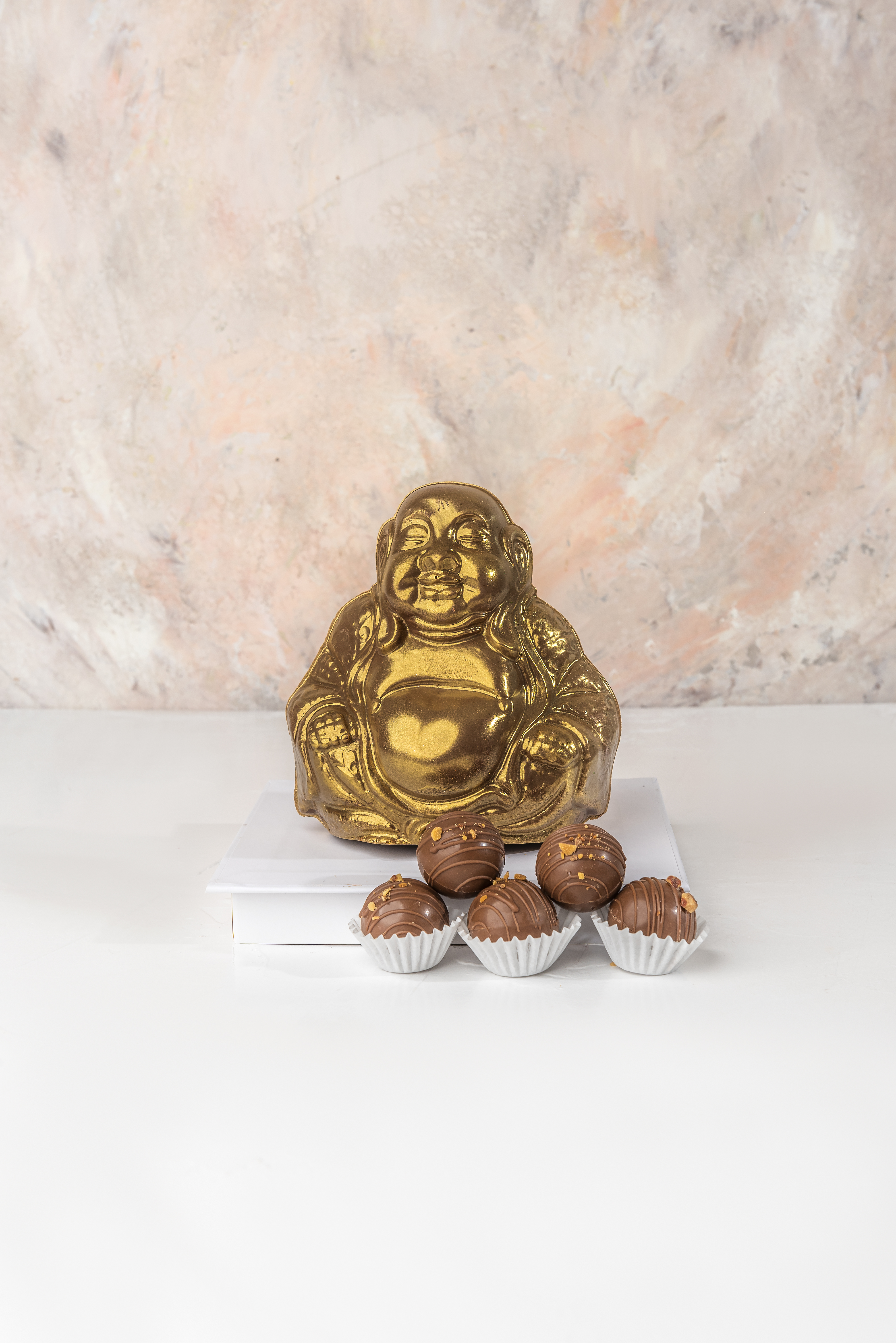 Chocolate Smiling Buddha with Truffles by NJD view 1