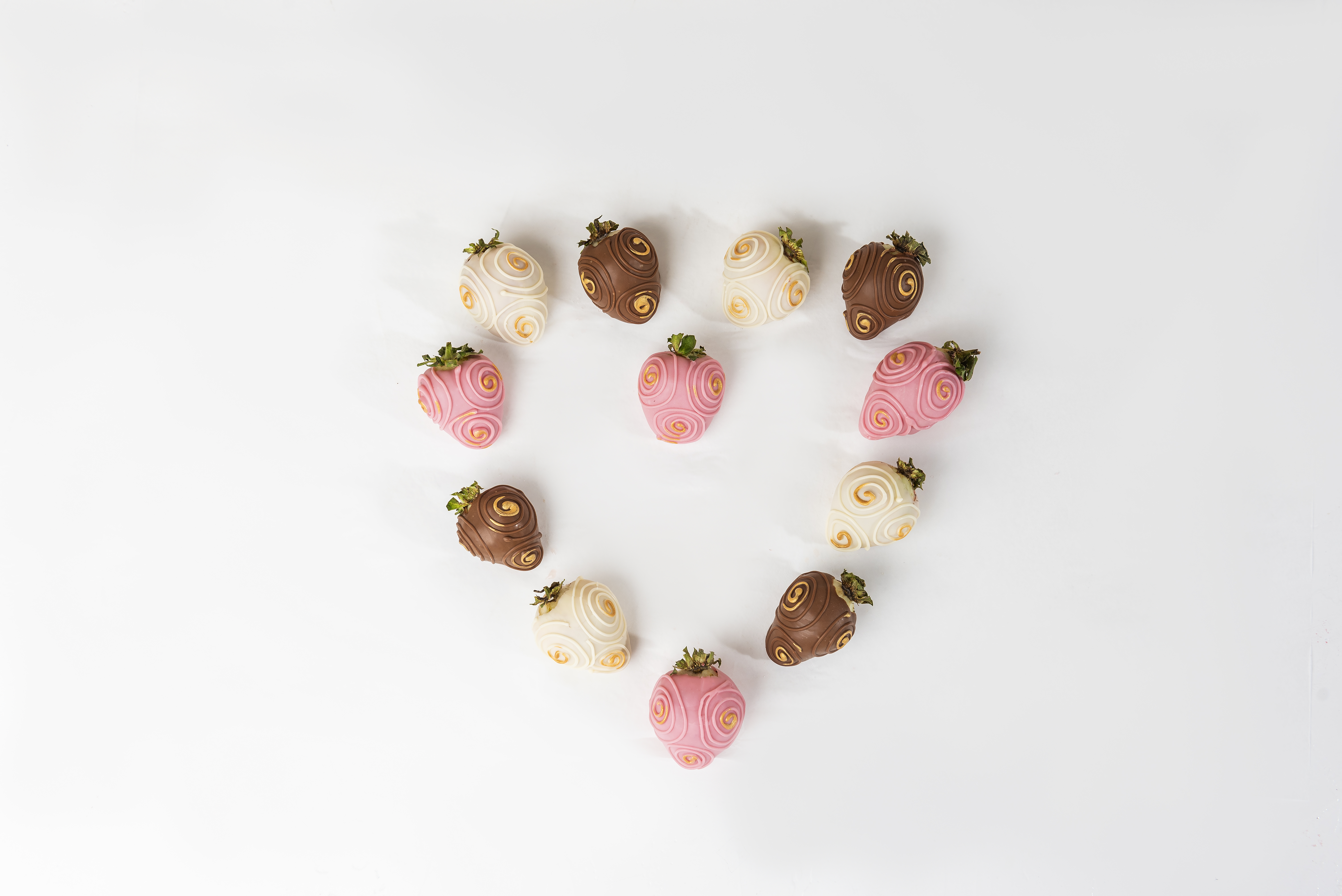 Milk, Ruby and White Chocolate Strawberries by NJD view 1