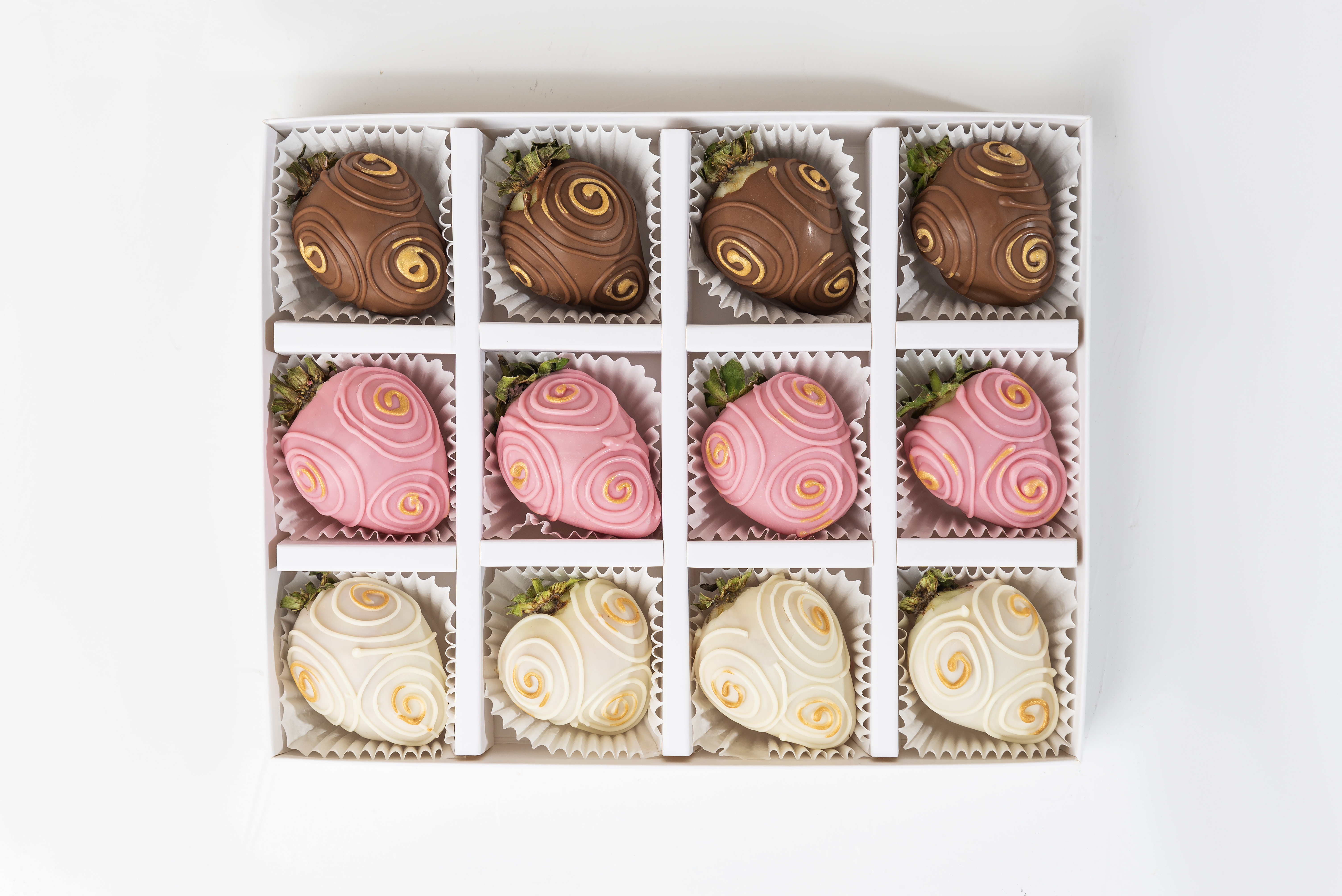 Milk, Ruby and White Chocolate Strawberries by NJD view 4