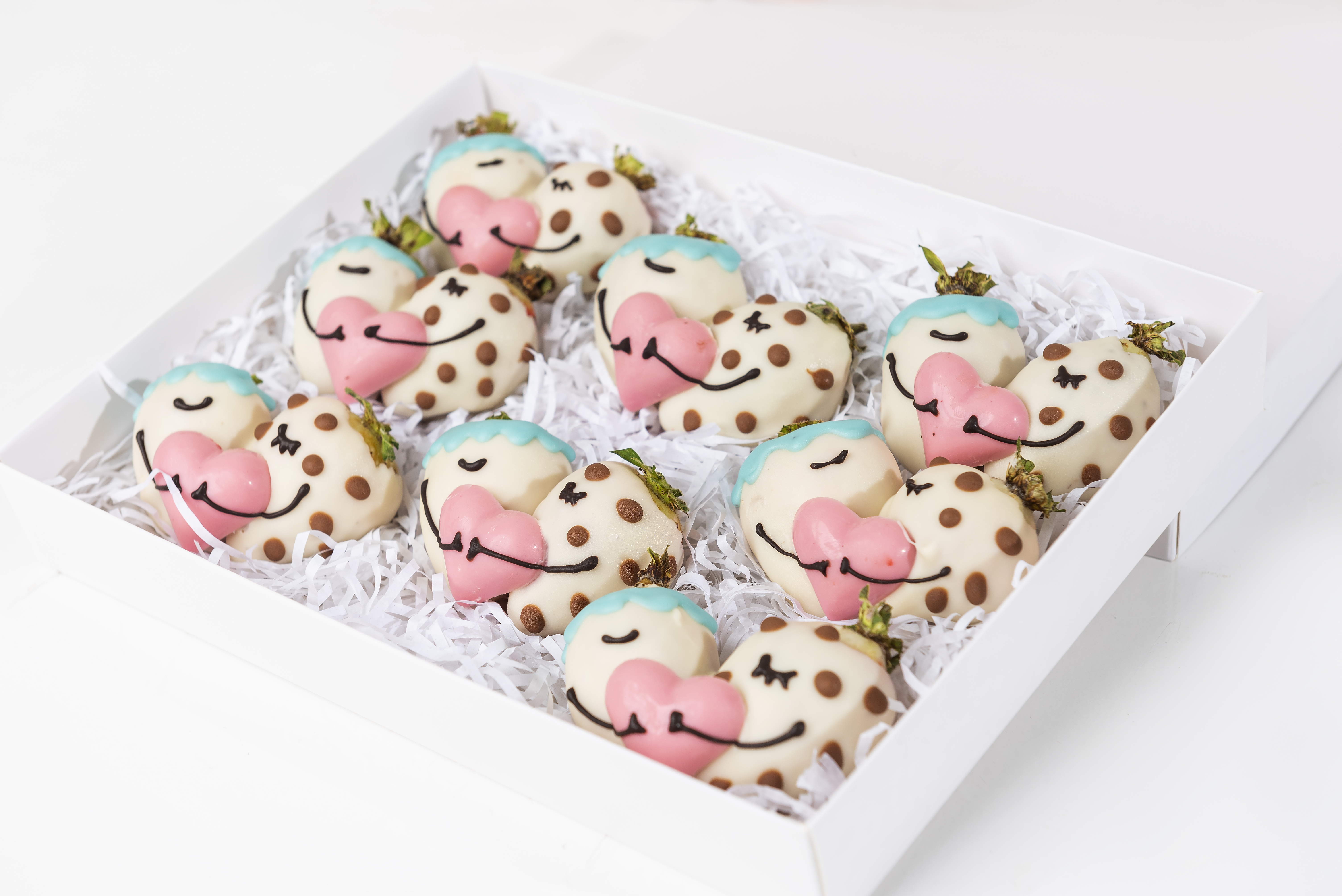 Hugging Chocolate Covered Designer Strawberries by NJD view 1