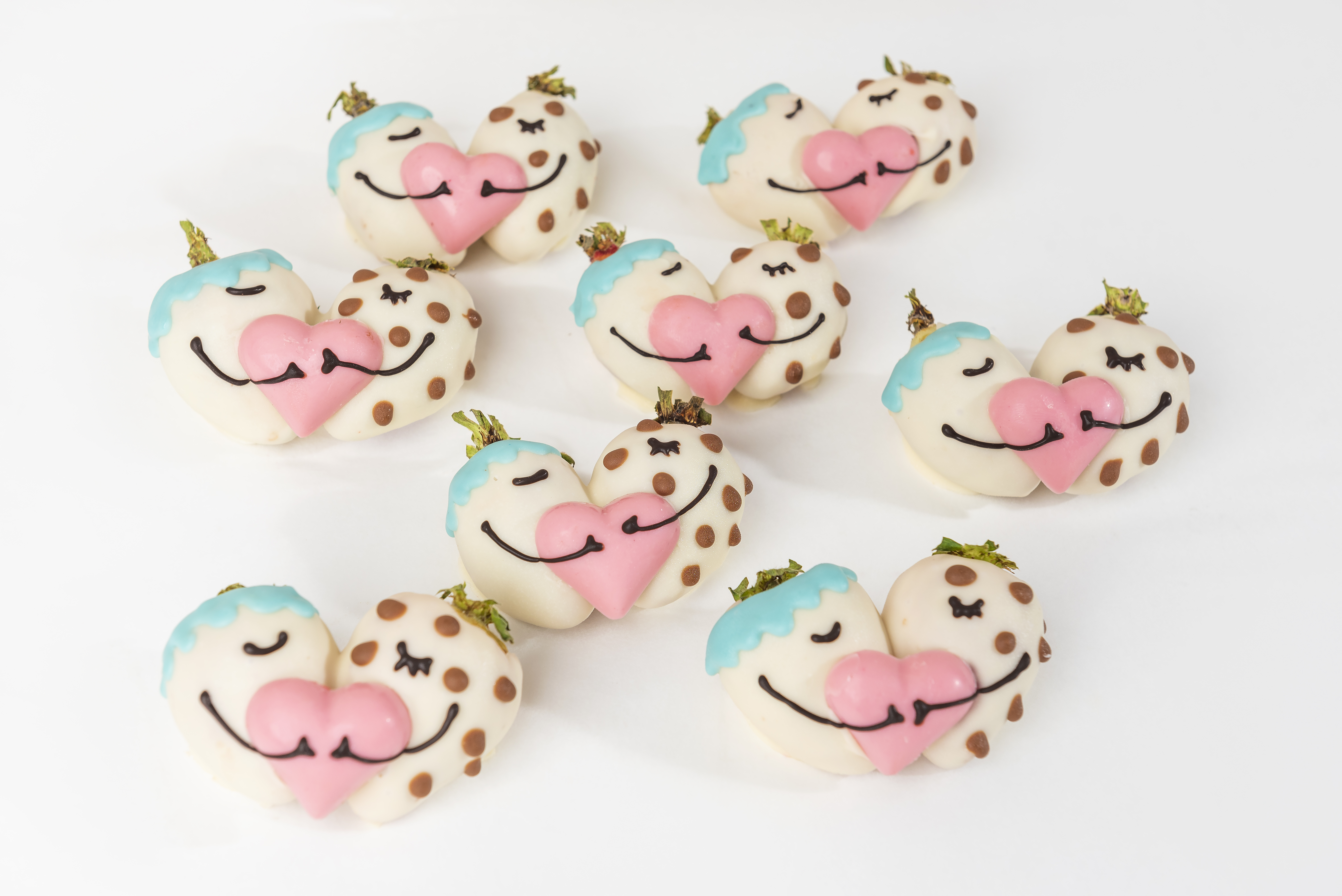 Hugging Chocolate Covered Designer Strawberries by NJD view 4