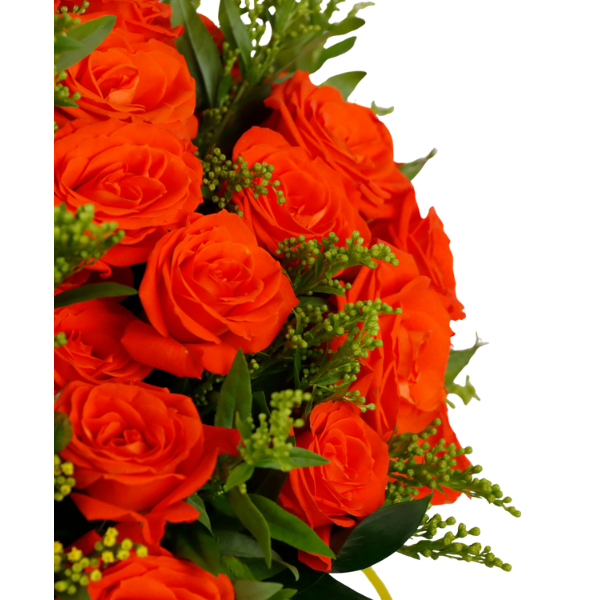 Orange bouquet explosion view 4
