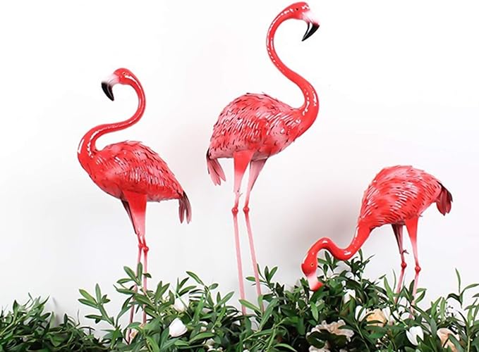 Dreams Eden Large Flamingo Garden Statue view 4