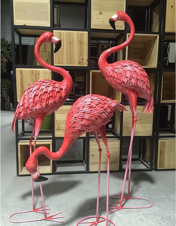 Dreams Eden Large Flamingo Garden Statue view 10