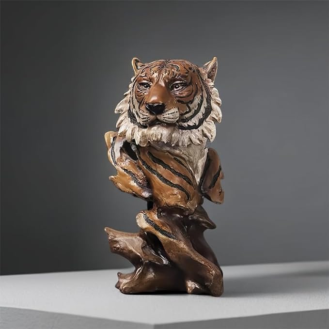 Resin Tiger Head Bust Statue Sculpture view 4