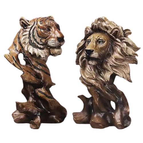 Resin Tiger Head Bust Statue Sculpture view 7