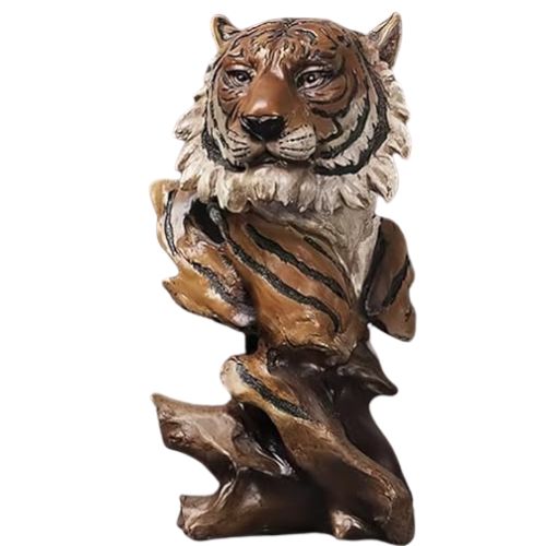 Resin Tiger Head Bust Statue Sculpture view 8