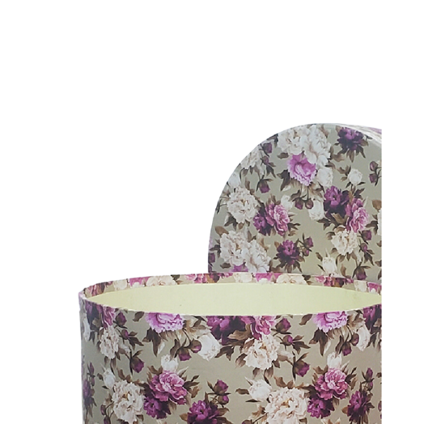 Rounded Flowerd Cartboard box view 4