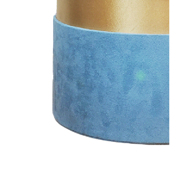 Rounded velvet luxury Coverd Blue box view 4