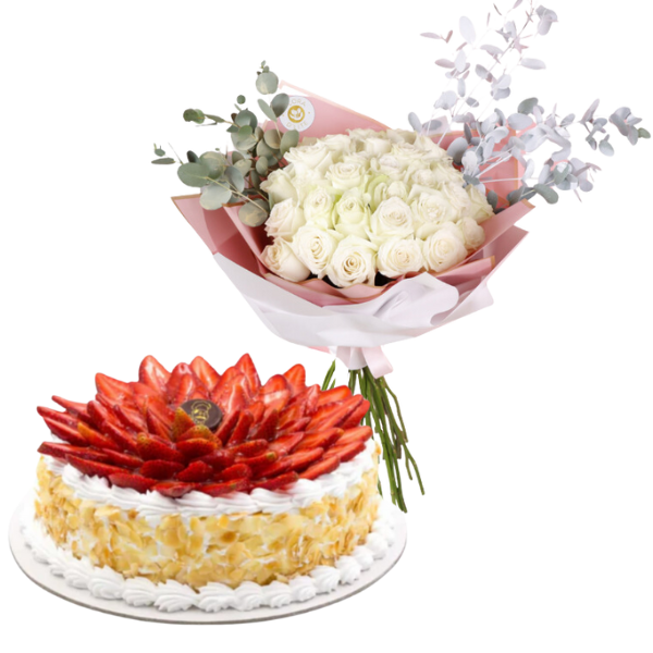 Silver Lining on Roses and Cake view 1