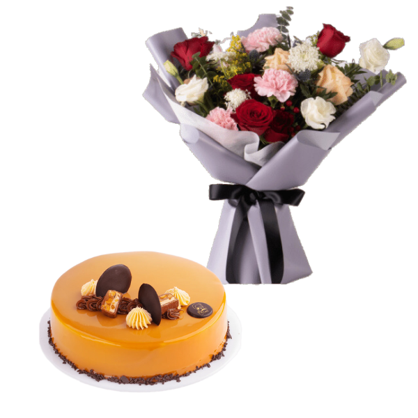 New Day Bouquet/Jourie Mix and Cake view 1