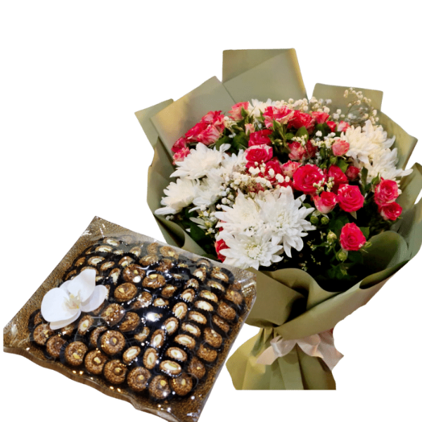 Mixed rose bouquet 3 WITH Sesame view 1