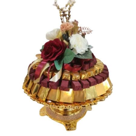 Vase chocolate mix 1 with red  bouquet 5 view 5