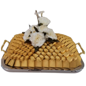 Mixed pink and white roses and gypsum… with tray chocolate mix 10 view 5