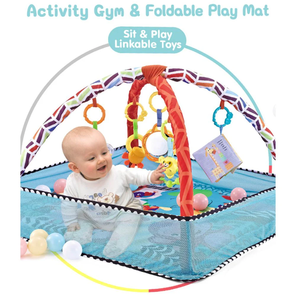 Little Angel Baby Playmat Activity Gym - Blue view 4
