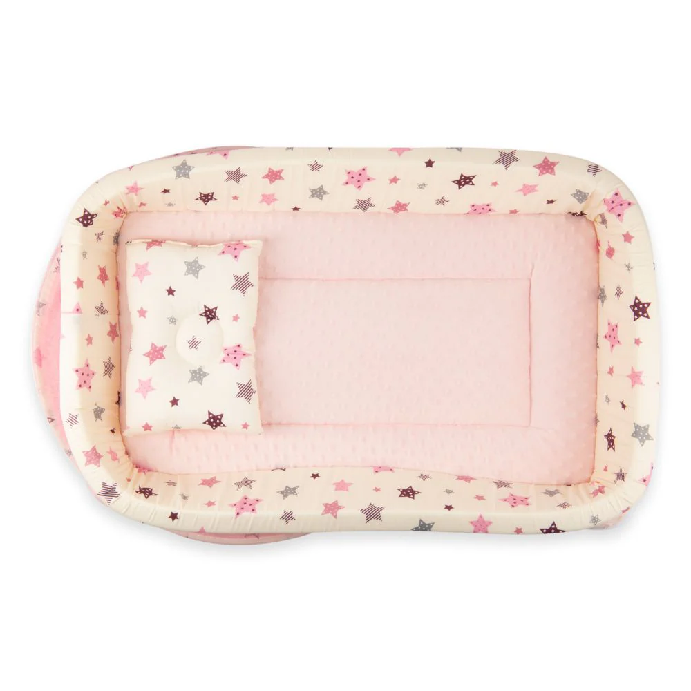 Little Angel Baby Bed with Comfy Paddings - Starpink view 4
