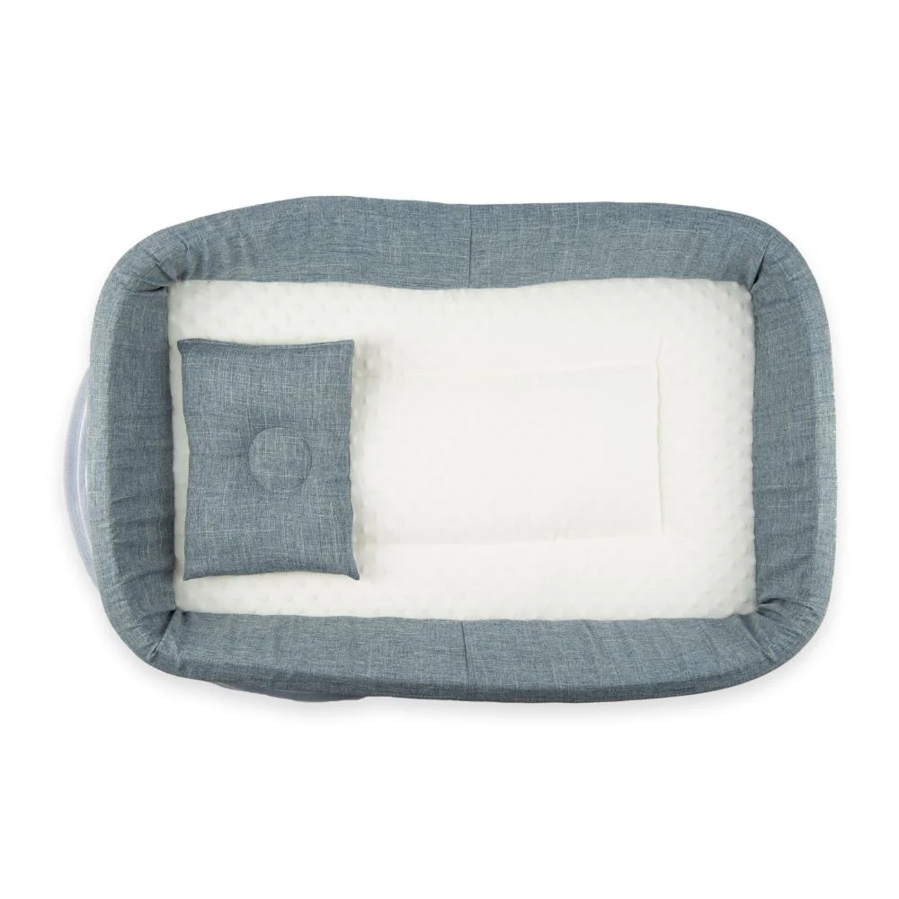 Little Angel Baby Bed with Comfy Paddings - Denim view 4