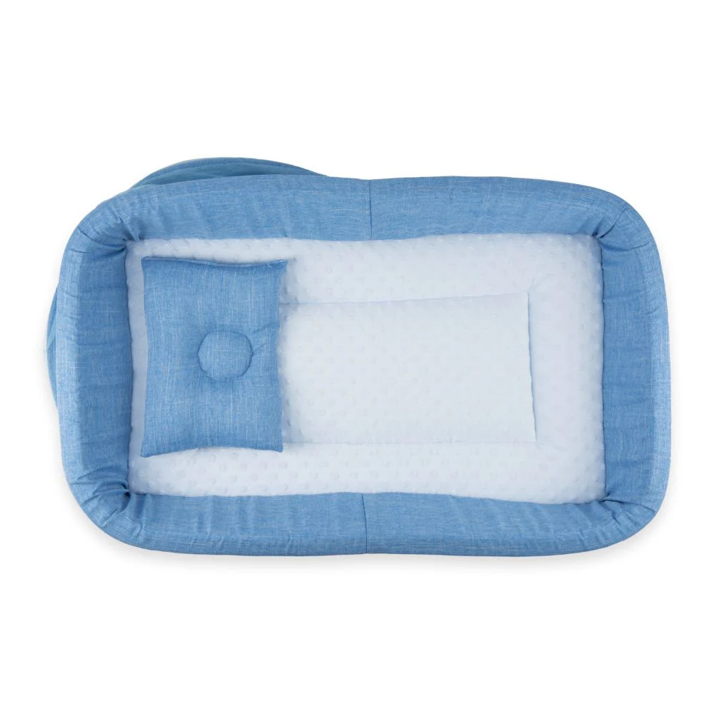Little Angel Baby Bed with Comfy Paddings - Demimblue view 4