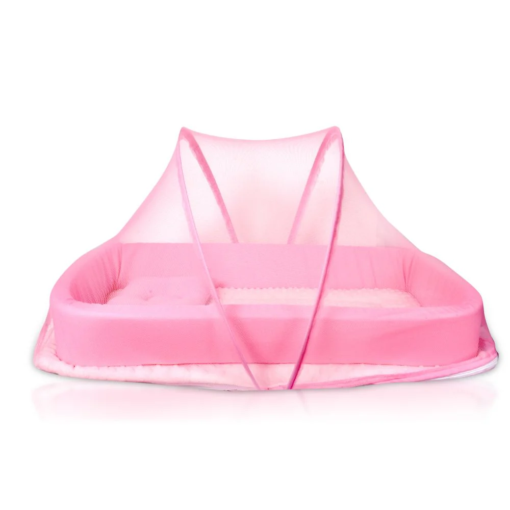 Little Angel Baby Bed with Comfy Padding Bassinet - Pink view 1