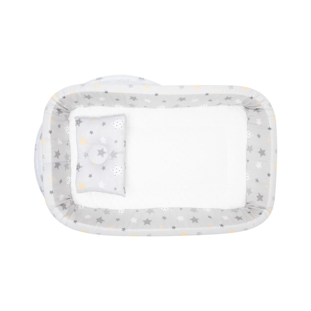 Little Angel Baby Bed with Comfy Padding Bassinet - Grey view 4