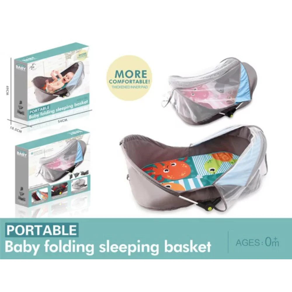Yaya Duck Babylove Baby Bassinet Portable Folding Basket - Pink view 4