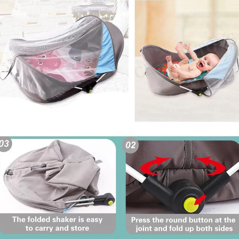 Yaya Duck Babylove Baby Bassinet Portable Folding Basket - Pink view 5