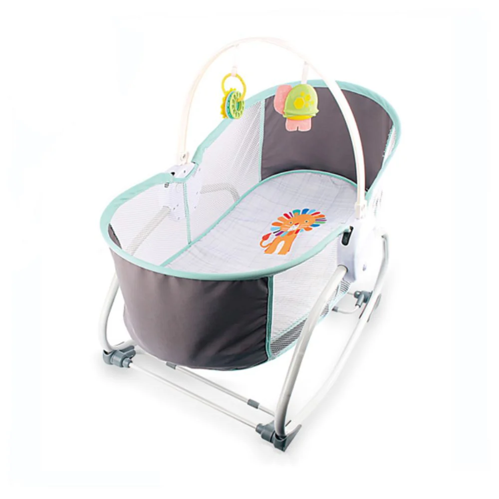 Yaya Duck Babylove Baby Rocking Bassinet - Blue view 1