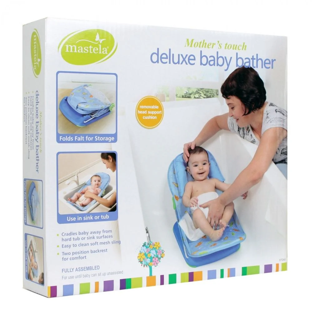 Mastela Baby Bath Seat and Chair for Newborn to Infant 6 to 18 Month - Blue view 5