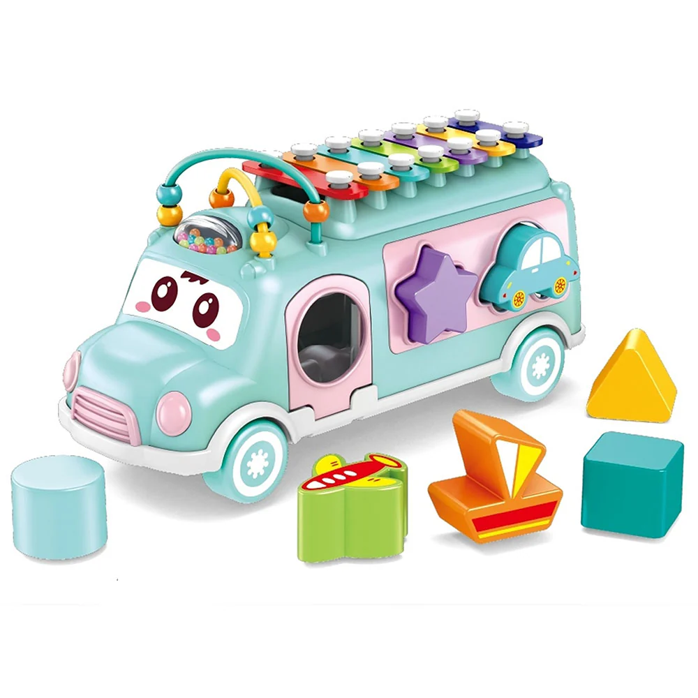 Huanger - Baby Toys Musical Bus Toy for 24+ Months - Blue view 1