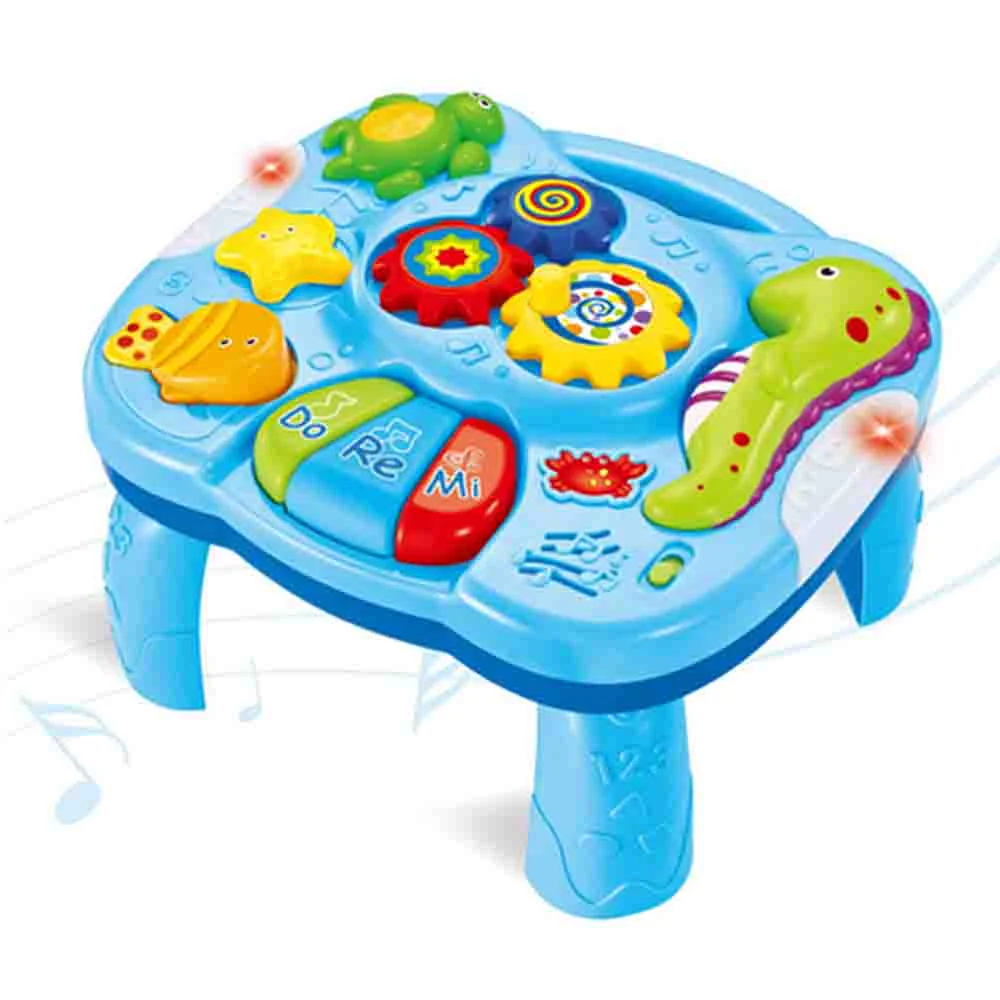 Little Angel Baby Toys Musical Learning Table - Blue view 4