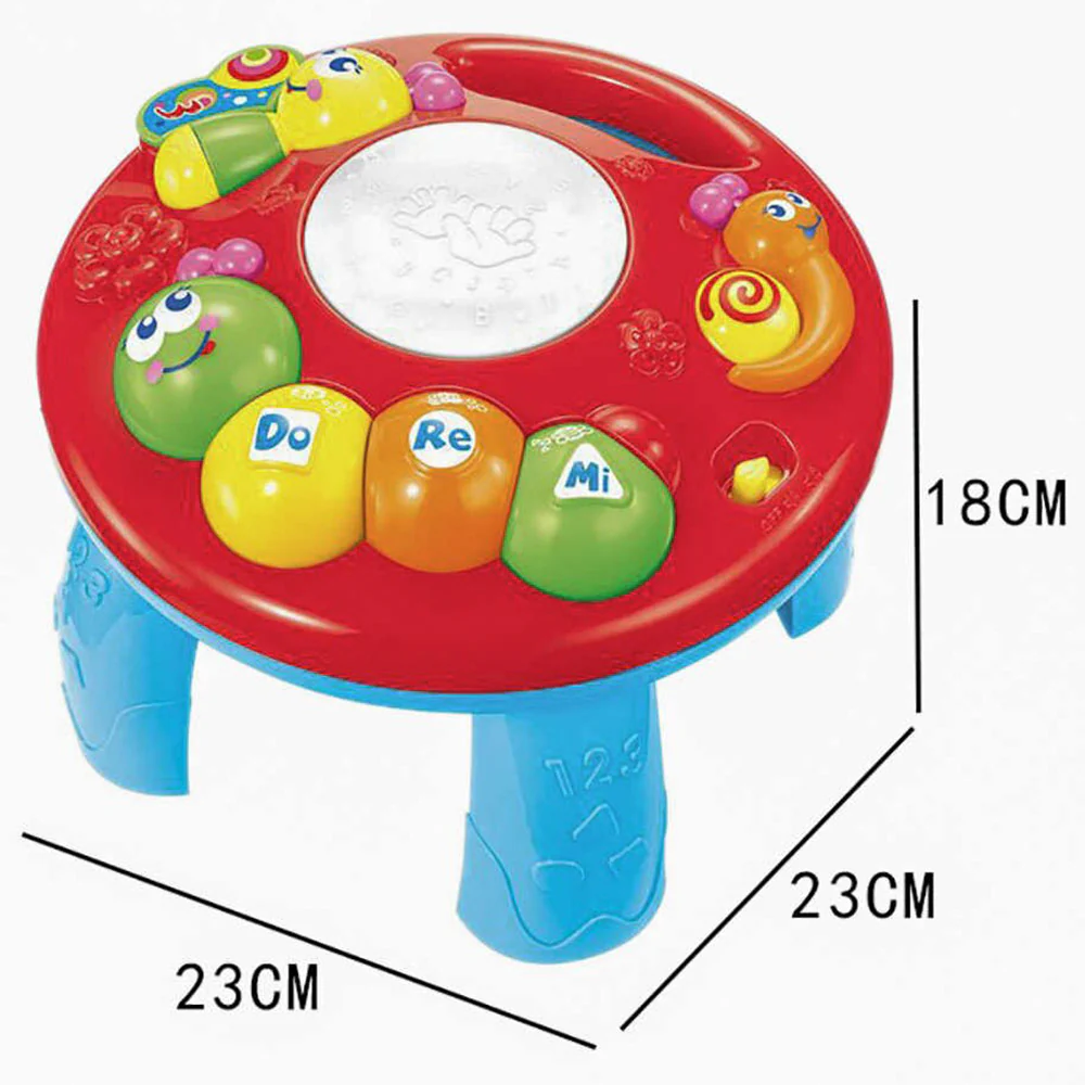 Little Angel Baby Toys Musical Learning Table - Red view 5