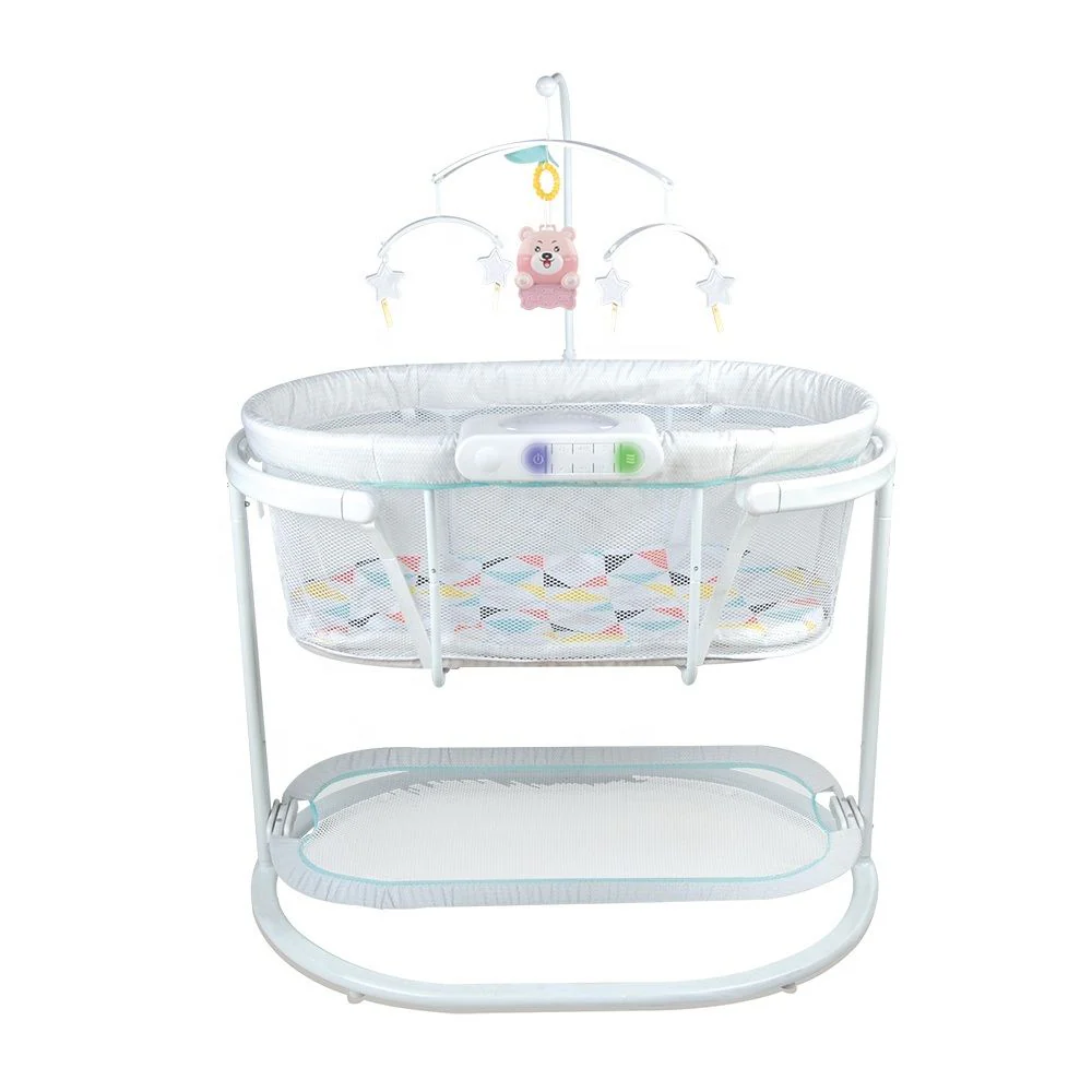 Yaya Duck Babylove Baby Bassinet bed Sleeper cribs for Newborn to toddler boy girls - White view 1