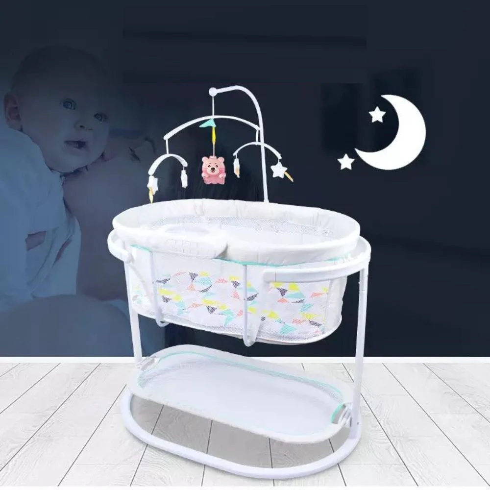 Yaya Duck Babylove Baby Bassinet bed Sleeper cribs for Newborn to toddler boy girls - White view 4