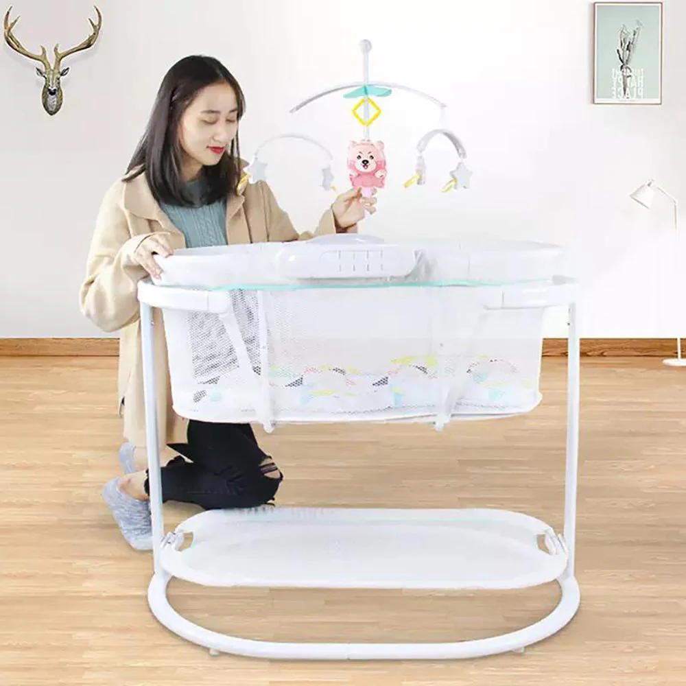 Yaya Duck Babylove Baby Bassinet bed Sleeper cribs for Newborn to toddler boy girls - White view 5