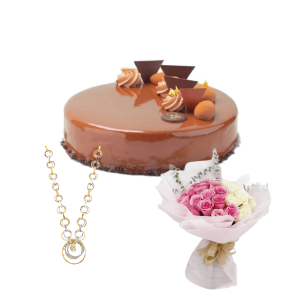 birthday gifts necklace with cake and flowers 14 view 1