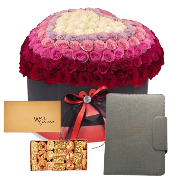 Corporate Gifts flower with arabic sweets 1 view 1