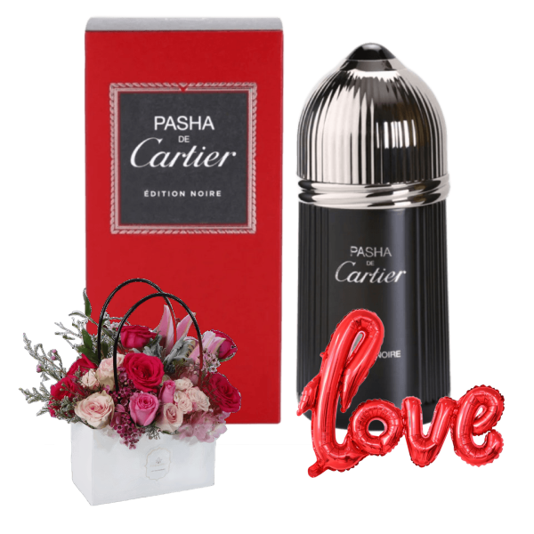 Anniversary Gifts perfumes  with flowers and ballon 7 view 1