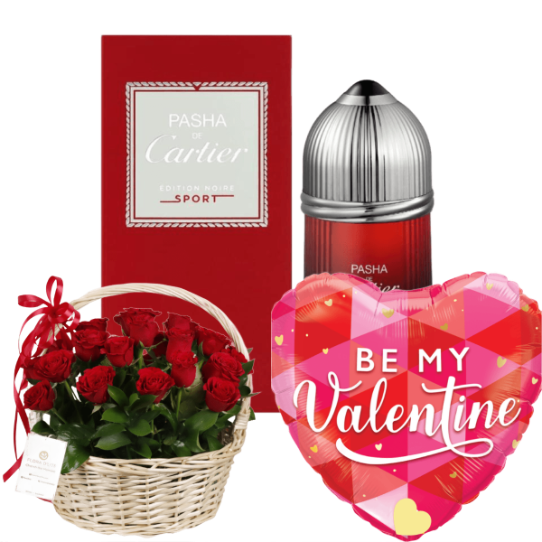 Anniversary Gifts perfumes  with flowers and ballon 11 view 1