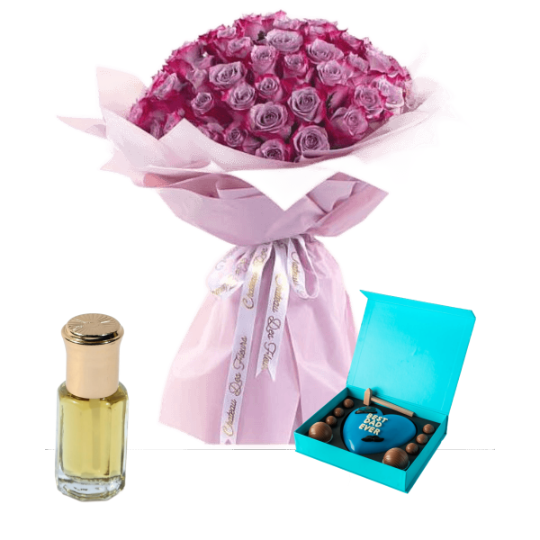 woman gifts musk with chocolate  2 view 1
