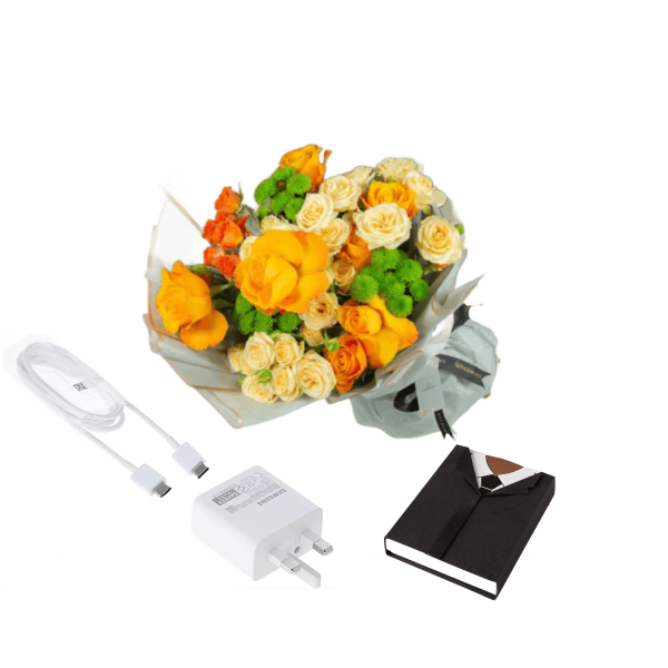 Corporate Gifts flowers with charger 26 view 1