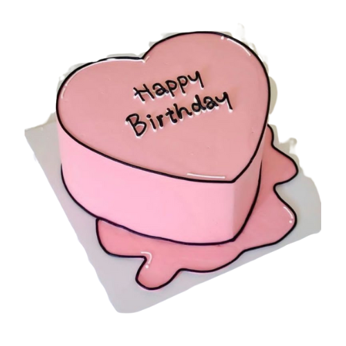 A tray of colorful roses with a pink cake view 4