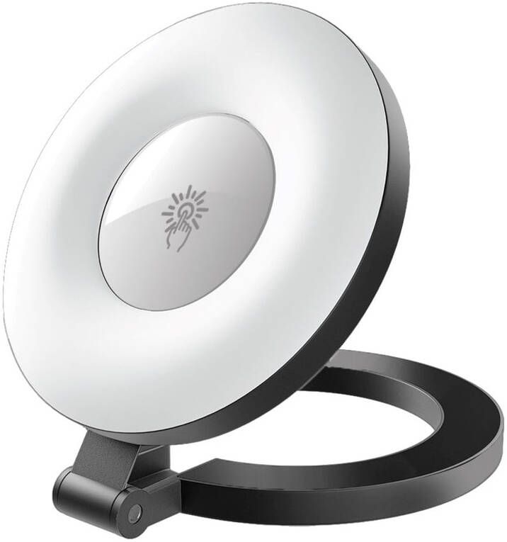 Promate Maghalo Ultra-Slim MagSafe Compatible Rechargeable LED Ring Light, Ultra Bright LED, MagSafe Compatible, 180° Flip, view 1