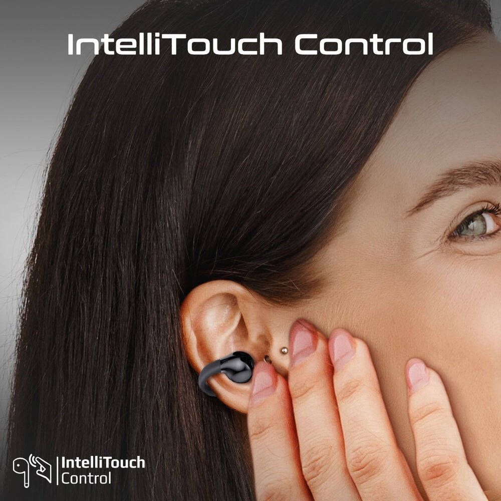 Promate AudioFit™ Open Ear Clip On TWS Earbuds w/ IntelliTouch, view 5