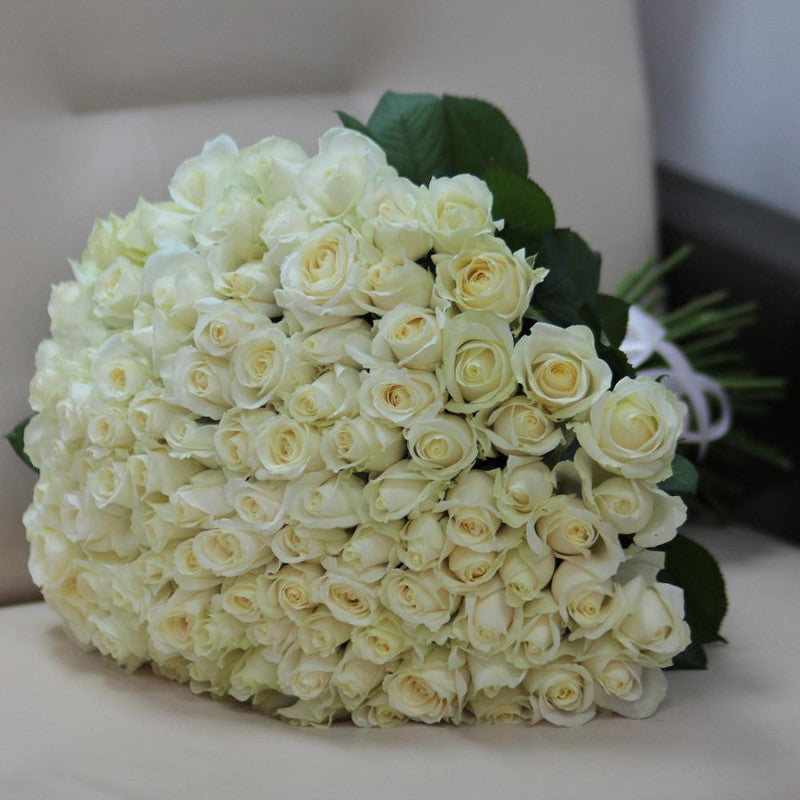 Eleganza Neve : 51 rose bianche view 4