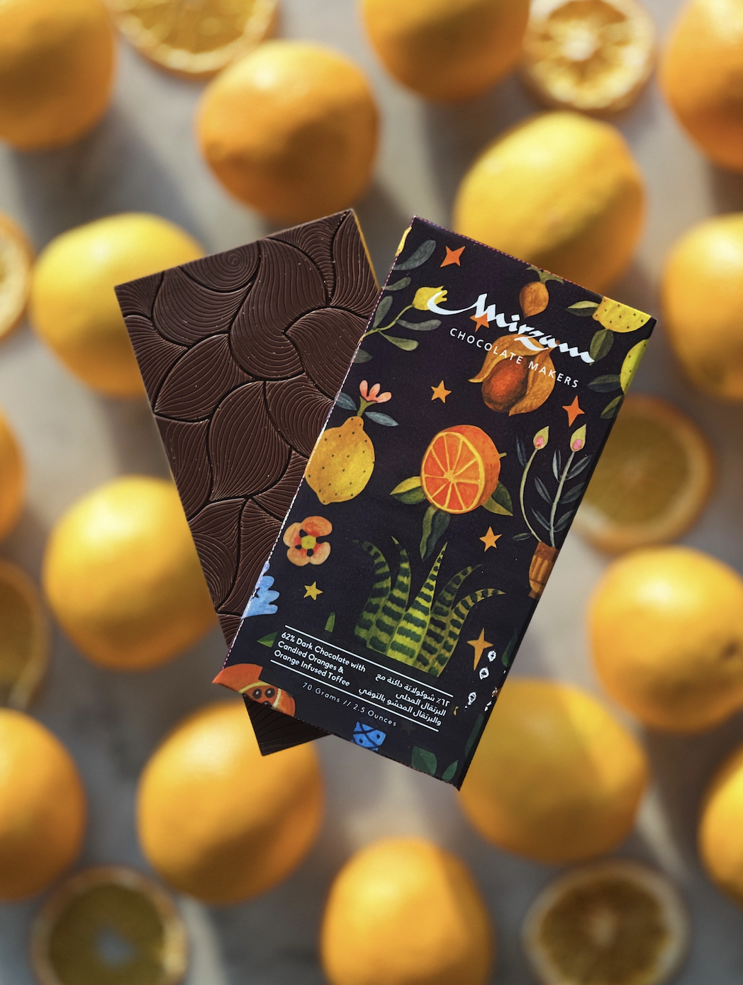 62% Dark Chocolate With Candied Oranges & Orange Infused Toffee view 4