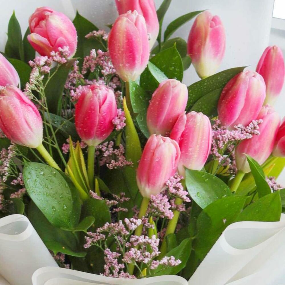 Pink Tulip Bouquet view 4
