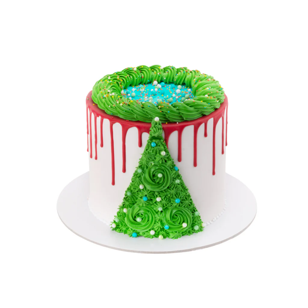 Christmas Tree Drip Cake | Christmas Cakes view 1